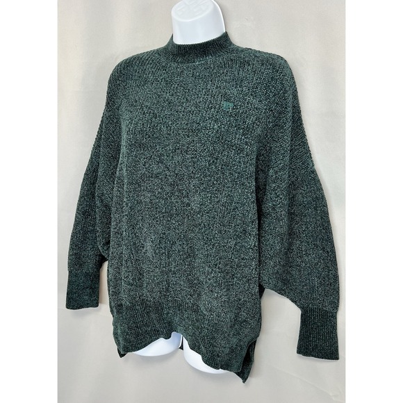 Victoria's Secret PINK Women's‎ Chenille Crewneck Pullover Green Sz Small - Picture 2 of 9